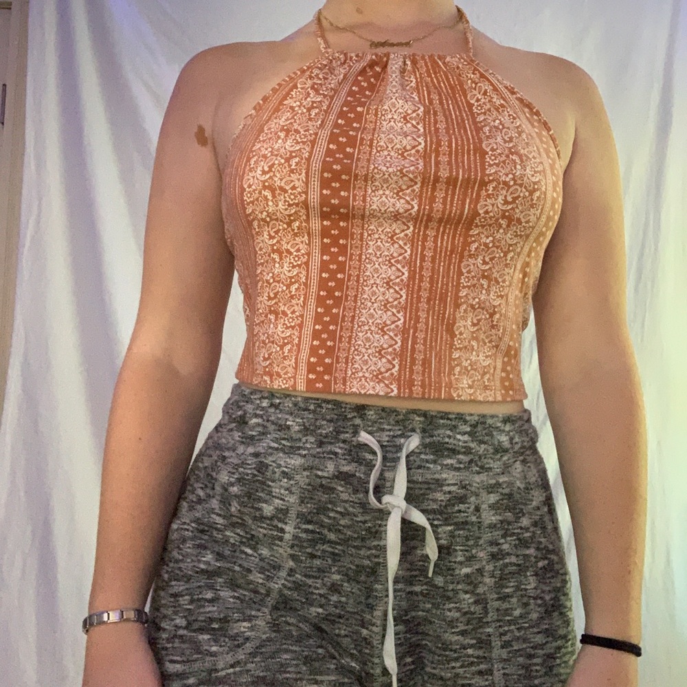 70s style halter tank top